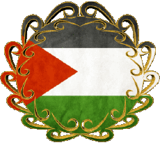 Drapeaux Asie Palestine Forme 