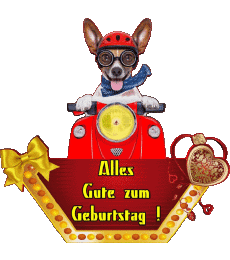 Messages Allemand Alles Gute zum Geburtstag Tiere 010 