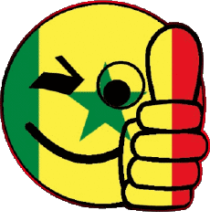 Drapeaux Afrique Sénégal Smiley - OK 