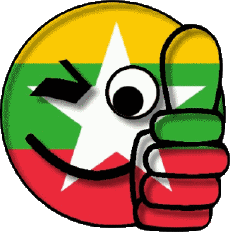 Fahnen Asien Birma Smiley - OK 