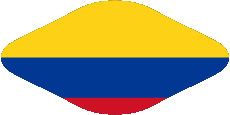 Drapeaux Amériques Colombie Ovale 02 