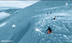 Humor -  Fun Sport Snowboard Free Style Gamelle Fail 