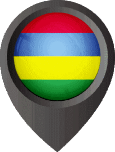 Drapeaux Afrique Maurice Epingle de Localisation 