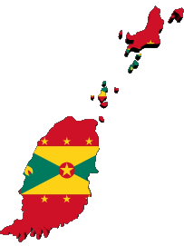 Banderas América Islas granada Mapa 
