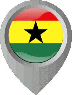 Banderas África Ghana Marcador de ubicación 