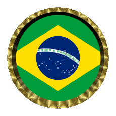 Bandiere America Brasile Rotondo - Anelli 