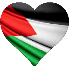 Drapeaux Asie Palestine Coeur 