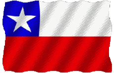 Drapeaux Amériques Chili Ondulation 