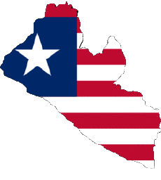 Drapeaux Afrique Libéria Carte 