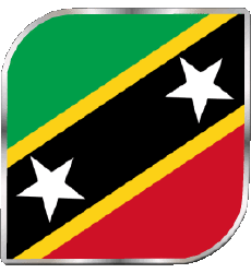 Flags America Saint Kitts and Nevis Square 