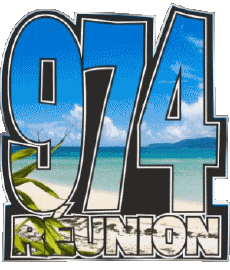 Bandiere Francia D.O.M - T.O.M La Réunion 974 