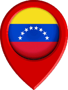 Fahnen Amerika Venezuela Standort-Pin 