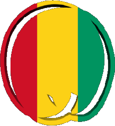 Drapeaux Afrique Guinée Forme 02 