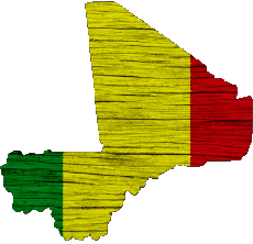 Drapeaux Afrique Mali Carte 