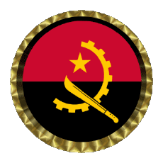 Bandiere Africa Angola Rotondo - Anelli 