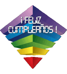 Nachrichten Spanisch Feliz Cumpleaños Abstracto - Geométrico Transparenter Hintergrund 010 