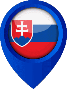 Drapeaux Europe Slovaquie Epingle de Localisation 