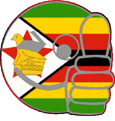 Fahnen Afrika Zimbabwe Smiley - OK 