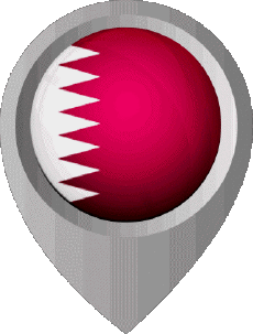 Flags Asia Qatar Location Pin 