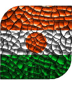 Drapeaux Afrique Niger Carré 