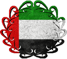 Bandiere Asia Emirati Arabi Uniti Forma 01 