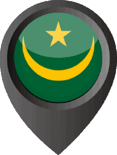 Bandiere Africa Mauritania Perno di posizione 