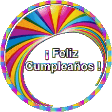 Messages Spanish Feliz Cumpleaños Abstracto - Geométrico Transparent Background 001 