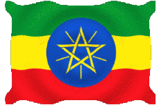 Banderas África Etiopía Ondulación 