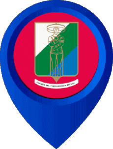 Fahnen Europa Italien Abruzzo Standort-Pin 