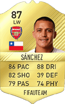 Multimedia Videogiochi F I F A - Giocatori carte Chile Alexis Sanchez 