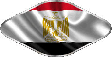 Fahnen Afrika Ägypten Oval 02 