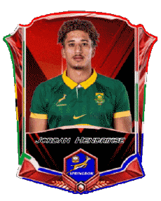 Deportes Rugby - Jugadores Africa del Sur Equipo 2025 Jordan Hendrikse 
