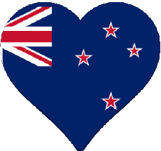 Fahnen Ozeanien Neuseeland Herz 