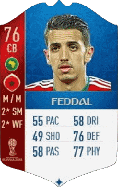 Sportivo F I F A - Giocatori carte Marocco Zouhair Feddal 