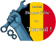 Messages Français 1er Mai Bonne Fête du Travail - Belgique 