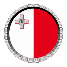 Drapeaux Europe Malte Rond - Anneaux 