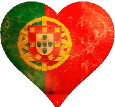 Banderas Europa Portugal Corazón 