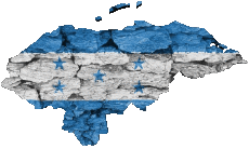 Fahnen Amerika Honduras Karte 