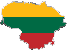Flags Europe Lithuania Map 
