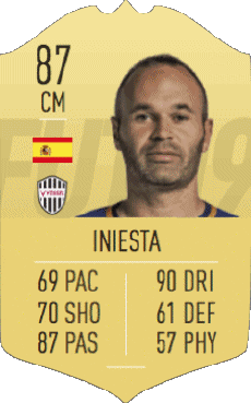 Multimedia Videospiele F I F A - Karten Spieler Spanien Andrés Iniesta 