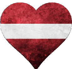 Fahnen Europa Lettland Herz 