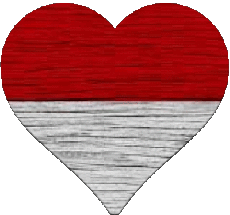 Bandiere Europa Monaco Cuore 