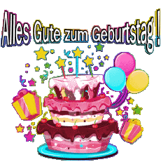 Mensajes Alemán Alles Gute zum Geburtstag Kuchen 003 