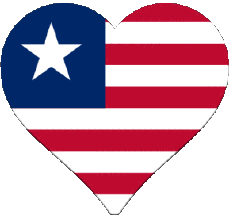 Flags Africa Liberia Heart 