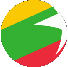 Fahnen Asien Birma Kugel - Würfel 