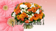 Messages Spanish Feliz Cumpleaños Floral Animated Background 002 