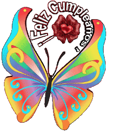 Nachrichten Spanisch Feliz Cumpleaños Mariposas Transparenter Hintergrund 003 