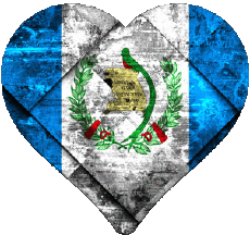 Banderas América Guatemala Corazón 