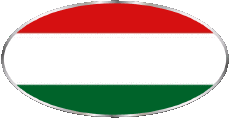 Fahnen Europa Ungarn Oval 