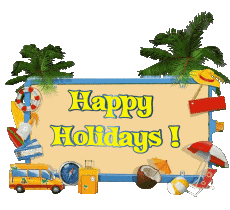 Messagi Inglese Happy Holidays Sfondo trasparente 06 